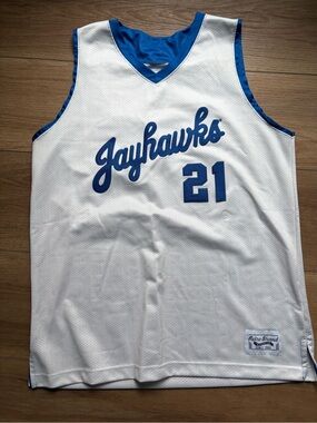 Joel Embiid Kansas Jayhawks Retro Brand Basketball Jersey White XL